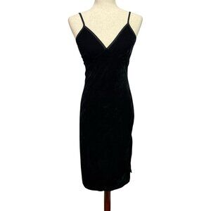 Band Of The Free Girl Crush Black Velvet Midi Dress Size Small Witchy Goth NWT